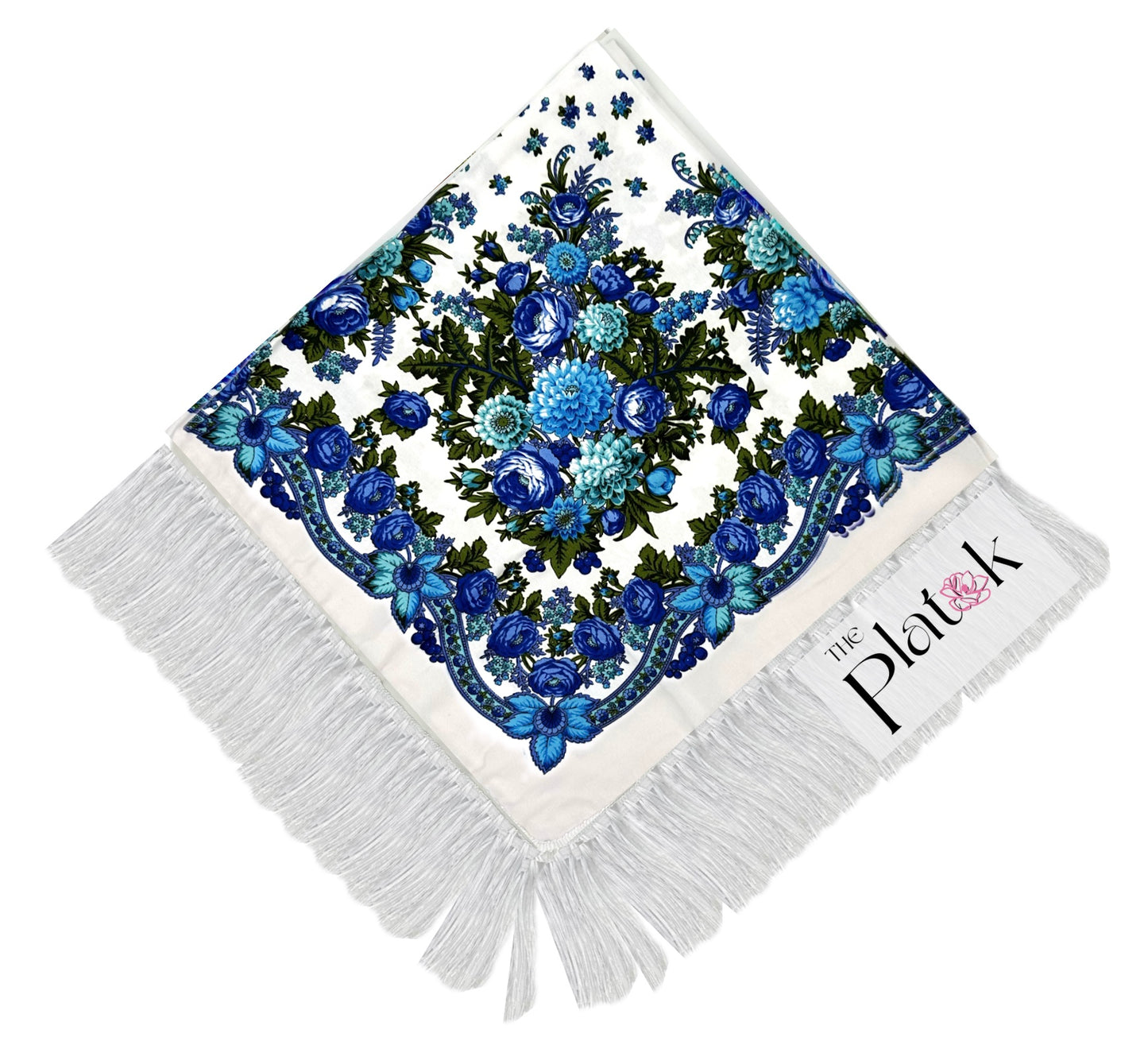 White #5 - Traditional Russian Orthodox Platok (90x90 cm)