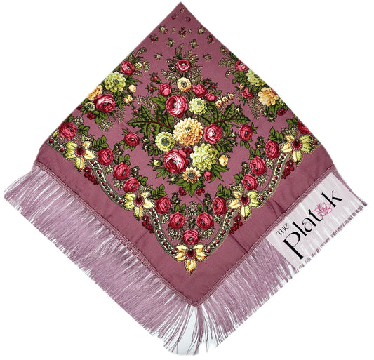 Pink #5 - Traditional Russian Orthodox Platok (90x90 cm)