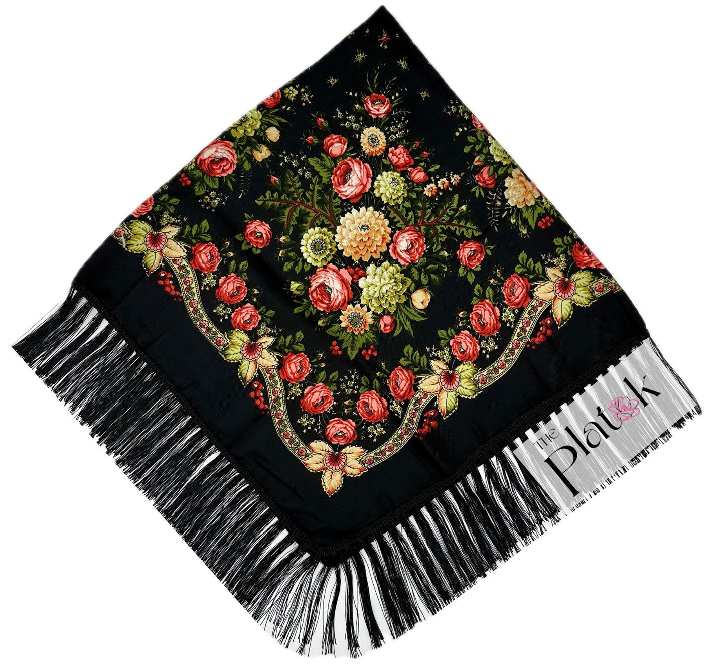 Black #5 - Traditional Russian Orthodox Platok (90x90 cm)