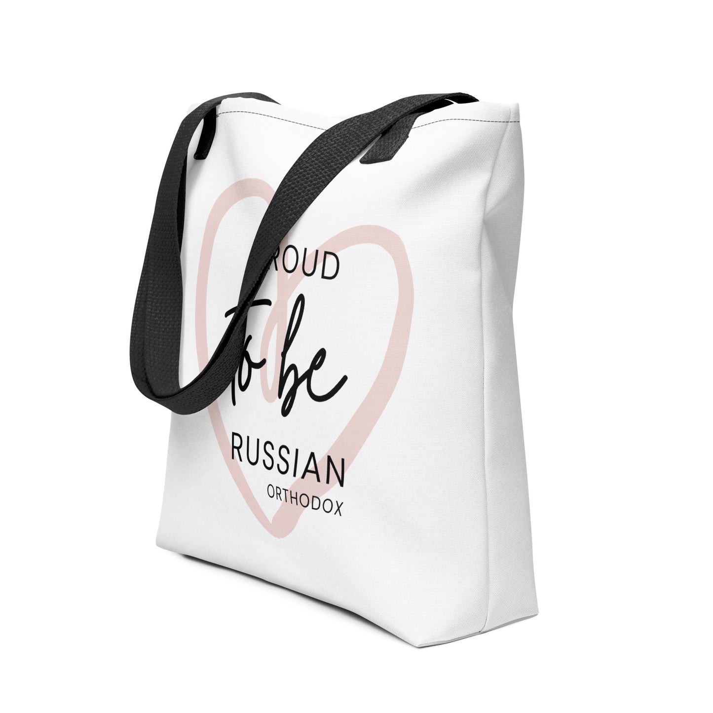 Spacious Tote Bag – "Proud to Be Russian Orthodox"