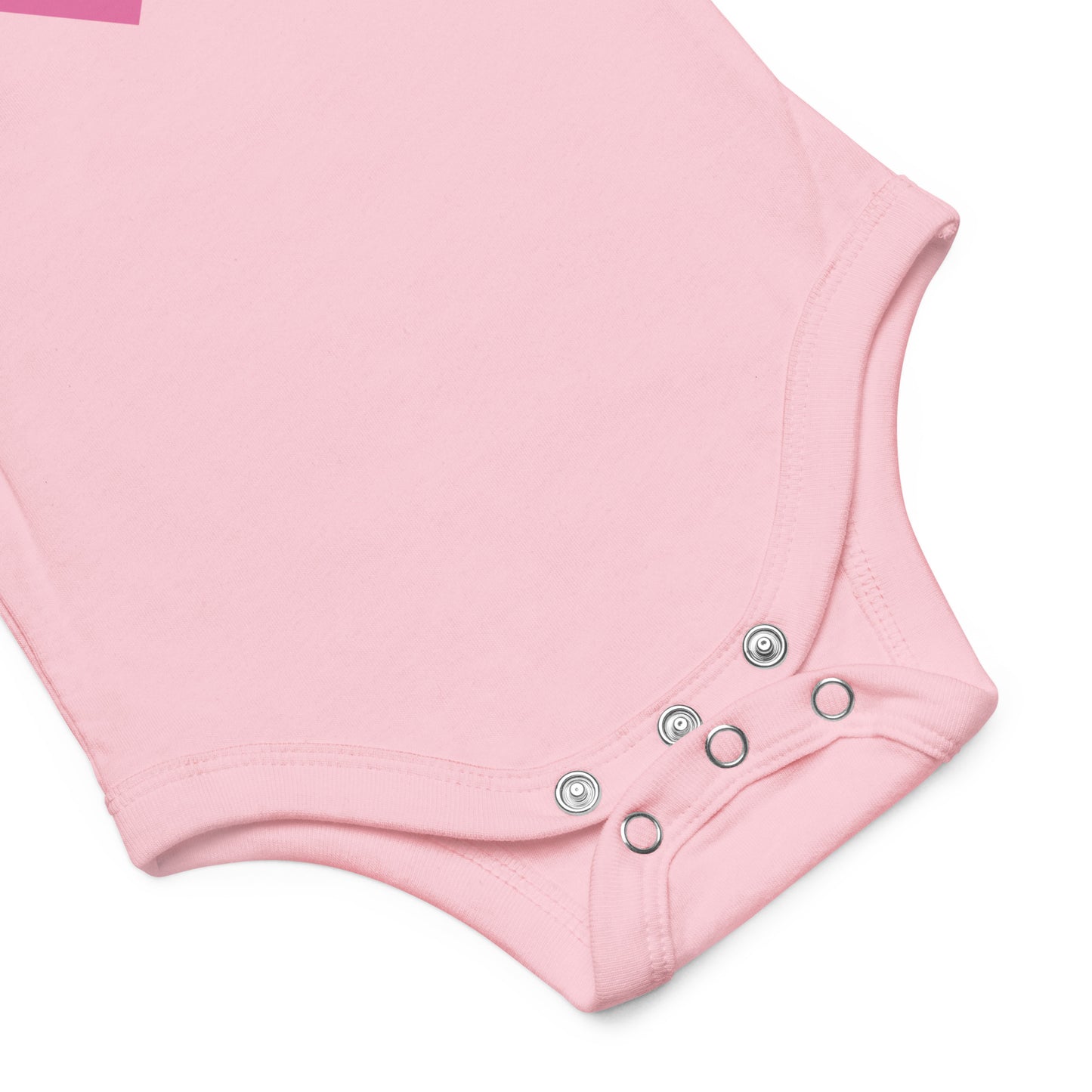 "Baby Believer" Short Sleeve One Piece – Pink Heart & Orthodox Cross Design