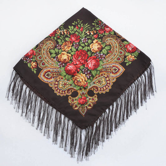 Brown #1  - Traditional Russian Orthodox Platok (90x90 cm)