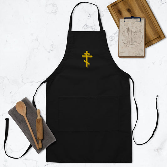 Embroidered Orthodox Cross Apron – Stylish & Practical