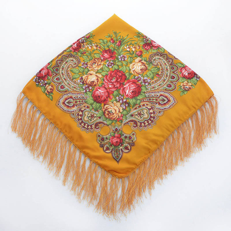 Mustard #1 - Traditional Russian Orthodox Platok (90x90 cm)